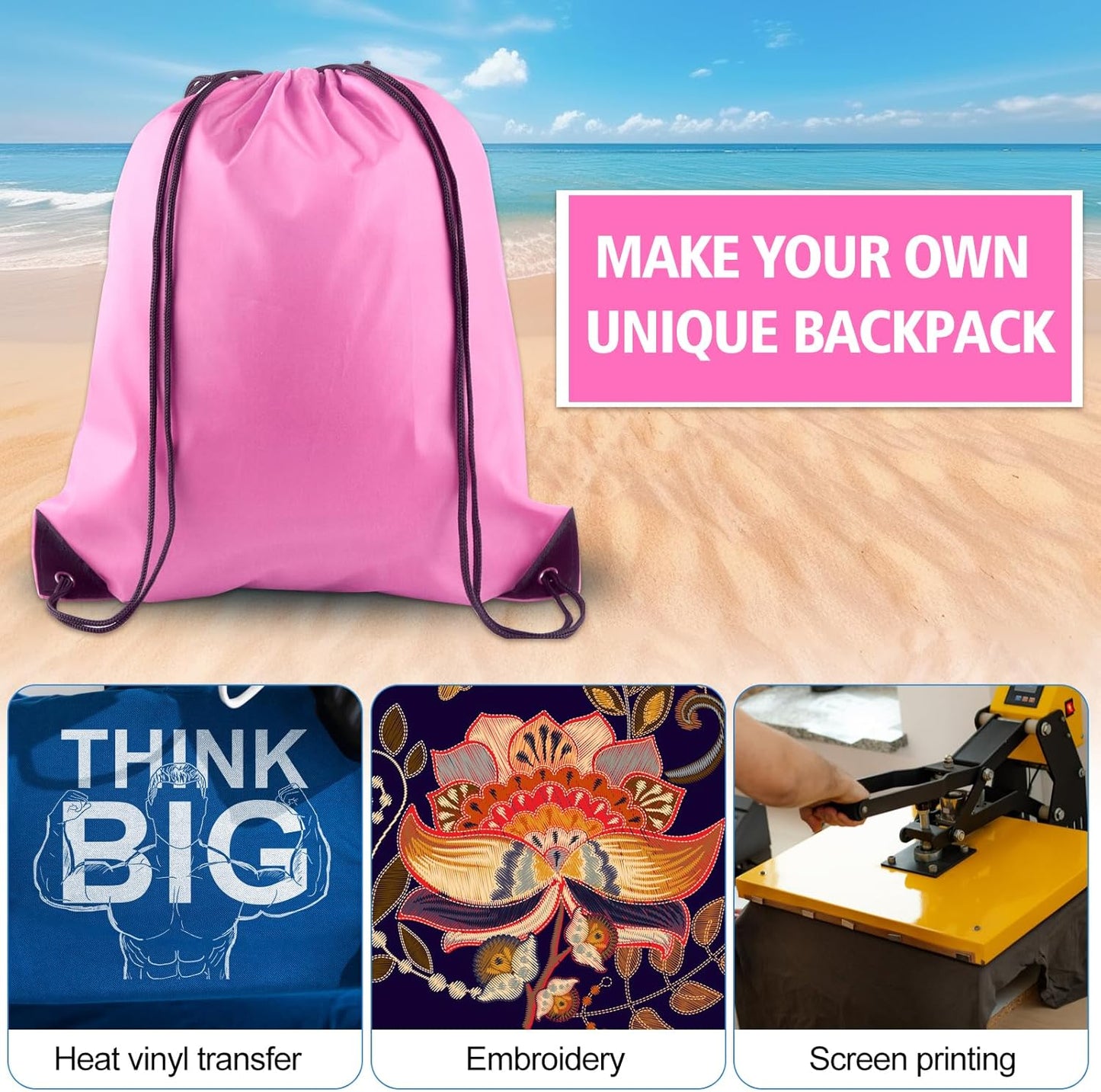 40Pcs Drawstring Backpack Bags Bulk Yellow Drawstring Bag Foldable Gym Bag Sport Cinch Sack String Backpack Storage Bags for Women Men Shopping Gym Travel Sports