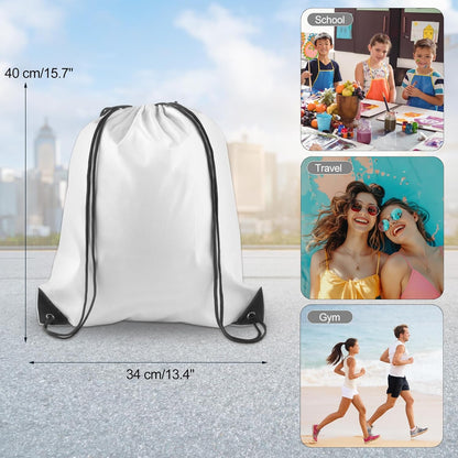 40Pcs Drawstring Backpack Bags Bulk Yellow Drawstring Bag Foldable Gym Bag Sport Cinch Sack String Backpack Storage Bags for Women Men Shopping Gym Travel Sports