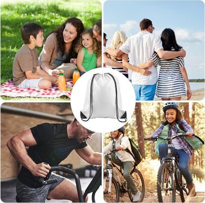 40Pcs Drawstring Backpack Bags Bulk Yellow Drawstring Bag Foldable Gym Bag Sport Cinch Sack String Backpack Storage Bags for Women Men Shopping Gym Travel Sports