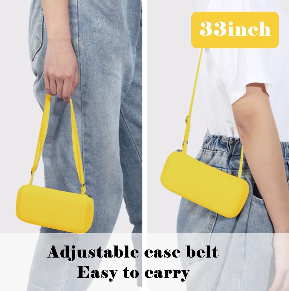 Mini Sun Umbrella for Purse With Case,Yellow | Small Compact UV Umbrella Travel Essentials, Lightweight Portable Parasol Windproof for Women Men Kids