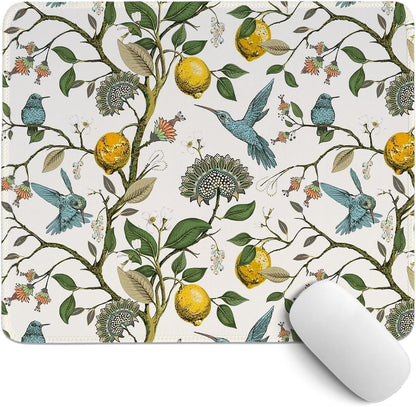 Lemon Tree Mouse Pad,Small Yellow Italian Lemon Tree Mouse Pad,Floral Desk Mat,Girly Summer Mouse Pads Desktop for Dorm Home Office Desktop Decor,11.8x9.8 Inch