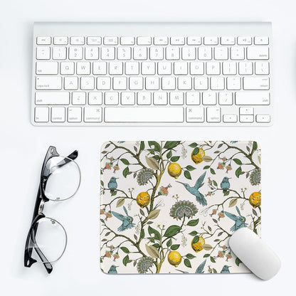 Lemon Tree Mouse Pad,Small Yellow Italian Lemon Tree Mouse Pad,Floral Desk Mat,Girly Summer Mouse Pads Desktop for Dorm Home Office Desktop Decor,11.8x9.8 Inch