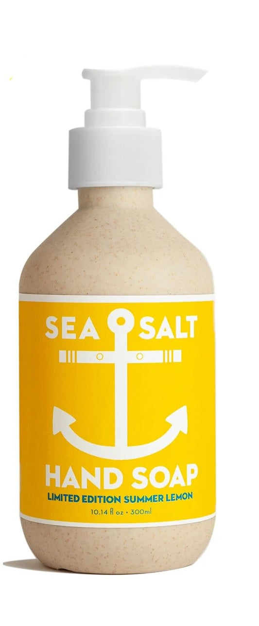 Sea Salt Summer Lemon Liquid Hand Soap | LIMITED EDITION | No Sulfates, Parabens, EDTA | 100% Vegan | 10 fl ounces