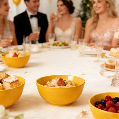 6 Piece Unbreakable Wheat Straw Bowl Set, 26oz/770ml Microwave & Dishwasher Safe Cereal Bowls, BPA-Free Shatterproof Containers for Soup, Salad, Snacks, Rice, Noodles, Kitchen & Dining (Yellow)