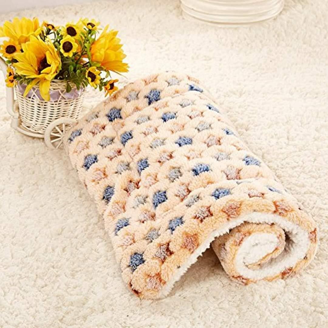 Soft Pet Bed Mat - Super Plush Dog Cat Cushion - Ideal for Dog Crates (Machine Washable Pet Bed Liner)