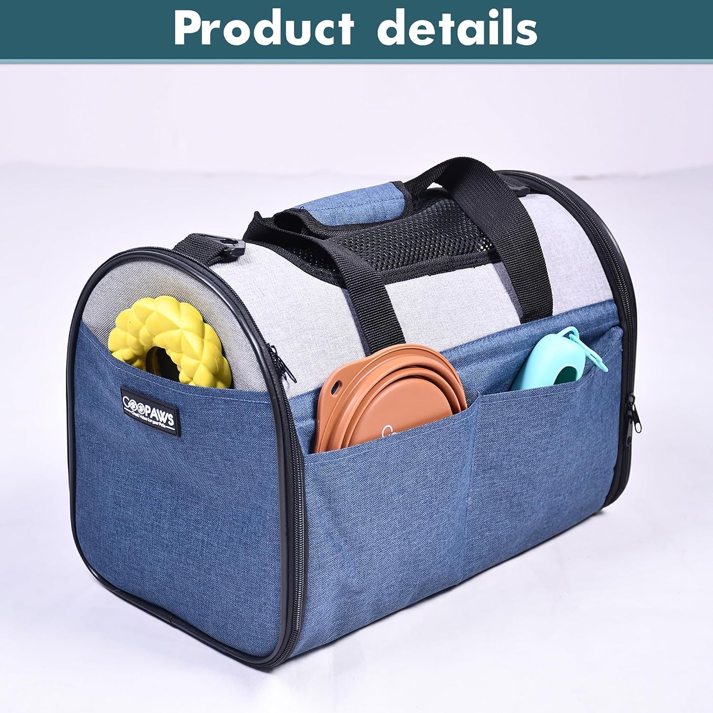 Soft-Sided Kennel Pet Carrier for Small Dogs, Cats, Puppy, Airline Approved Cat Carriers Dog Carrier Collapsible, Travel Handbag & Car Seat