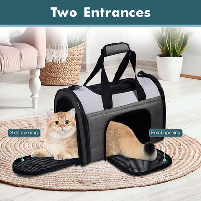 Soft-Sided Kennel Pet Carrier for Small Dogs, Cats, Puppy, Airline Approved Cat Carriers Dog Carrier Collapsible, Travel Handbag & Car Seat