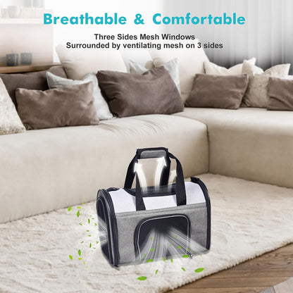 Soft-Sided Kennel Pet Carrier for Small Dogs, Cats, Puppy, Airline Approved Cat Carriers Dog Carrier Collapsible, Travel Handbag & Car Seat
