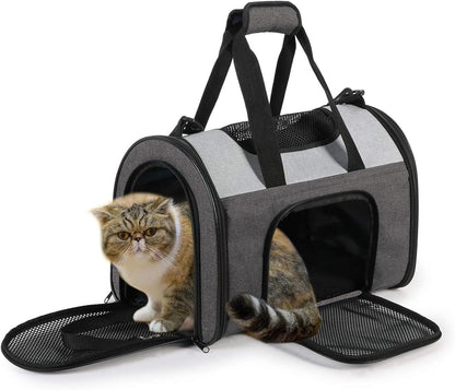 Soft-Sided Kennel Pet Carrier for Small Dogs, Cats, Puppy, Airline Approved Cat Carriers Dog Carrier Collapsible, Travel Handbag & Car Seat