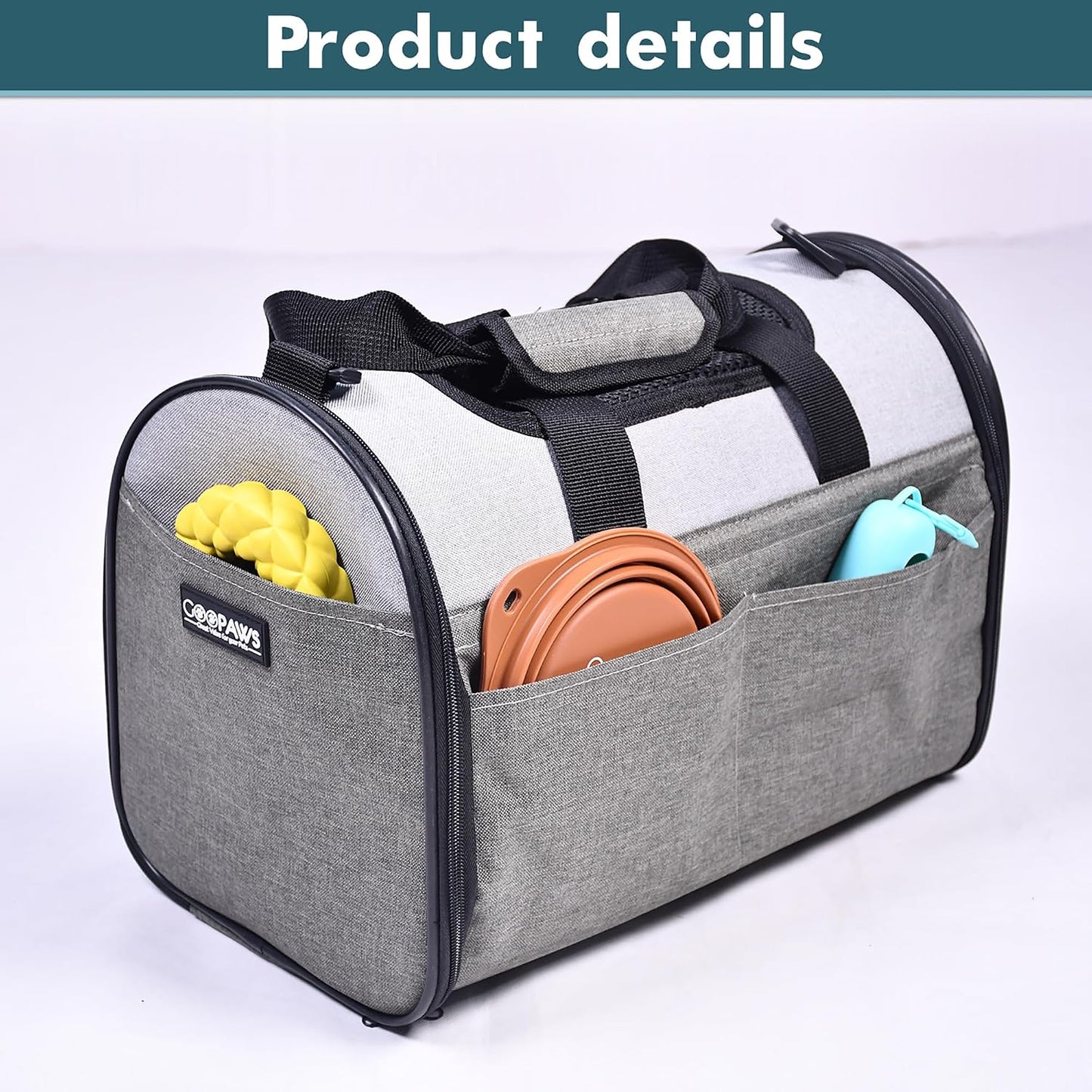 Soft-Sided Kennel Pet Carrier for Small Dogs, Cats, Puppy, Airline Approved Cat Carriers Dog Carrier Collapsible, Travel Handbag & Car Seat