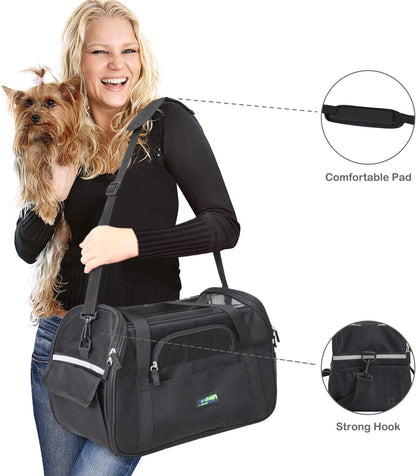 Soft-Sided Kennel Pet Carrier for Small Dogs, Cats, Puppy, Airline Approved Cat Carriers Dog Carrier Collapsible, Travel Handbag & Car Seat