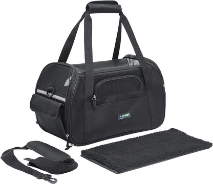 Soft-Sided Kennel Pet Carrier for Small Dogs, Cats, Puppy, Airline Approved Cat Carriers Dog Carrier Collapsible, Travel Handbag & Car Seat