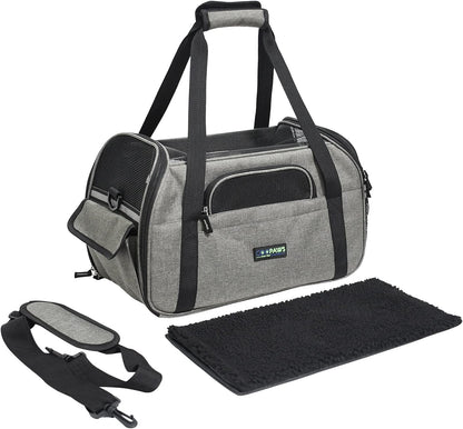 Soft-Sided Kennel Pet Carrier for Small Dogs, Cats, Puppy, Airline Approved Cat Carriers Dog Carrier Collapsible, Travel Handbag & Car Seat