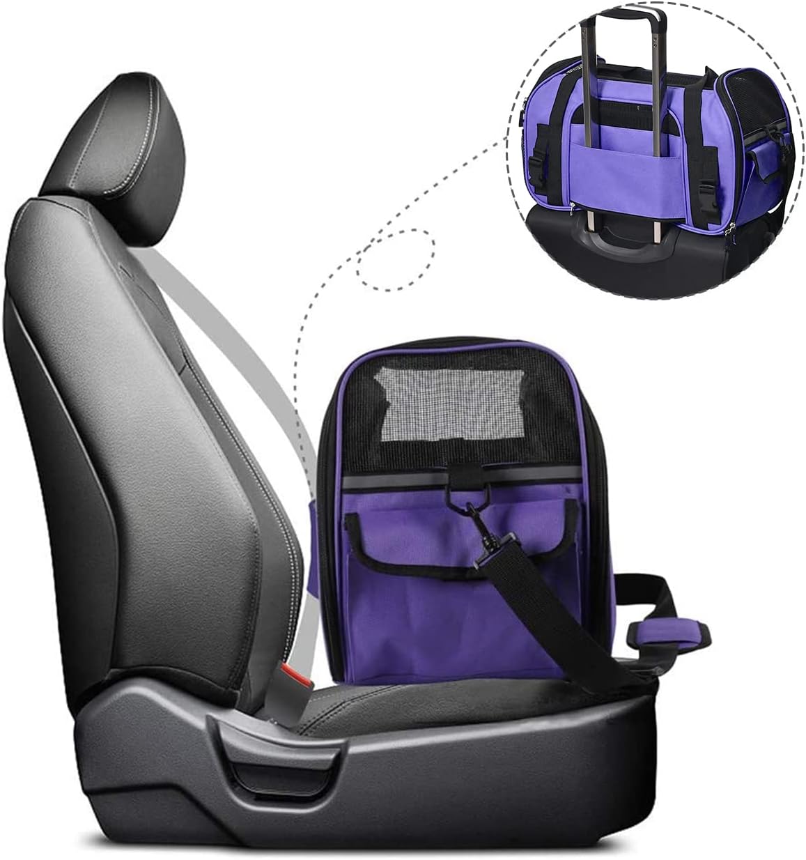 Soft-Sided Kennel Pet Carrier for Small Dogs, Cats, Puppy, Airline Approved Cat Carriers Dog Carrier Collapsible, Travel Handbag & Car Seat