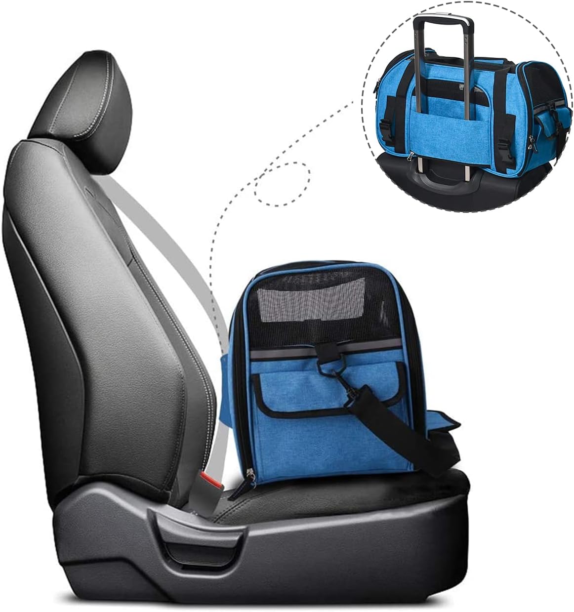 Soft-Sided Kennel Pet Carrier for Small Dogs, Cats, Puppy, Airline Approved Cat Carriers Dog Carrier Collapsible, Travel Handbag & Car Seat