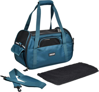 Soft-Sided Kennel Pet Carrier for Small Dogs, Cats, Puppy, Airline Approved Cat Carriers Dog Carrier Collapsible, Travel Handbag & Car Seat