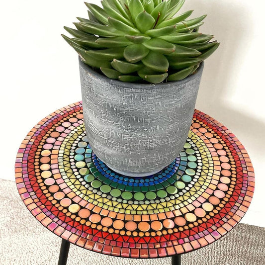 430 Pieces Multicolor Square Iridescent Glass Mosaic Tiles | 220g Pastel Glass Mosaic Pieces for DIY Crafts, Adult Mosaic Projects, Home decor and Stepping Stones