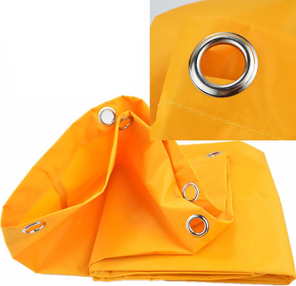 Replacement Janitorial Cart Bag, High Capacity Waterproof Thickened Housekeeping Commercial Janitorial Cleaning Cart Bag with 6 Brass Grommets - 25 Gallon (Yellow)