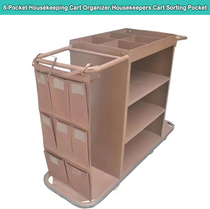 Replacement Janitorial Cart Bag, High Capacity Waterproof Thickened Housekeeping Commercial Janitorial Cleaning Cart Bag with 6 Brass Grommets - 25 Gallon (Yellow)
