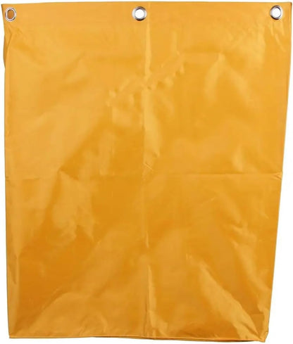 Replacement Janitorial Cart Bag Yellow Linen Cart Bag for Janitorial Cleaning Trolley, 35 Gal Oxford Cloth
