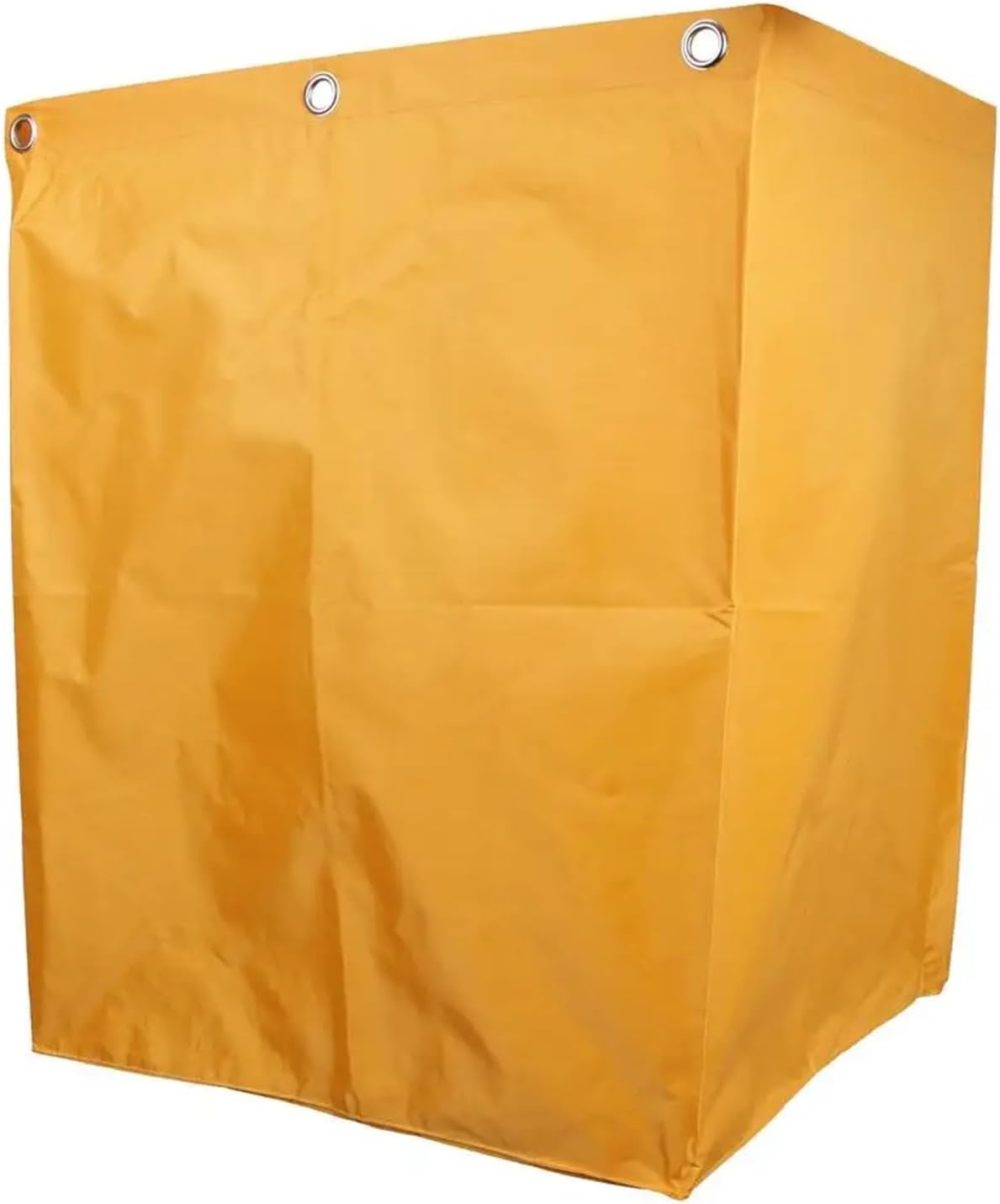Replacement Janitorial Cart Bag Yellow Linen Cart Bag for Janitorial Cleaning Trolley, 35 Gal Oxford Cloth