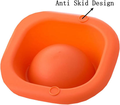 No Spill Cat Bowl Ant Proof Cat Dish for Kitten Pet Dog Yellow S | Stainless steel tilted raised feeder, ant-proof surrounding moat, no spill tray, ergonomic height for Small Animals