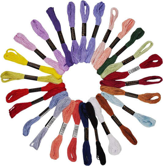 12 Skeins Embroidery Floss Yellow Color, Friendship Bracelet String Cross Stitch Embroidery Thread Floss Bracelet Making Yarn, Craft Floss（Yellow）