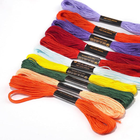 12 Skeins Embroidery Floss Yellow Color, Friendship Bracelet String Cross Stitch Embroidery Thread Floss Bracelet Making Yarn, Craft Floss（Yellow）