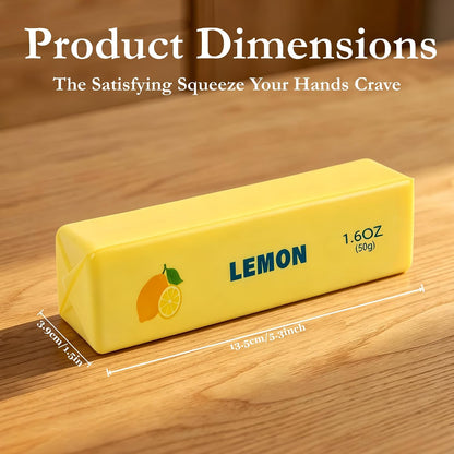 Yellow Lemon Butter Squishy 2 Pack Slow Rising Soft Squeeze Toys | Slow Rebound Butter Sensory Fidget Toy, Party Favors Birthday Gifts, Adults Office Desk Toys, 2Pcs Butters Stick