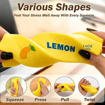 Yellow Lemon Butter Squishy 2 Pack Slow Rising Soft Squeeze Toys | Slow Rebound Butter Sensory Fidget Toy, Party Favors Birthday Gifts, Adults Office Desk Toys, 2Pcs Butters Stick