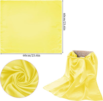 Chiffon Scarf Square Satin Neck Scarf Handkerchief 23.6 inch | Neck Scarf Silk Scarves for Halloween Retro Women Men Girls Boys Costume Accessories