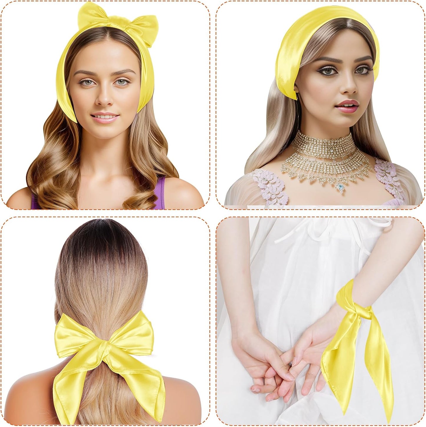 Chiffon Scarf Square Satin Neck Scarf Handkerchief 23.6 inch | Neck Scarf Silk Scarves for Halloween Retro Women Men Girls Boys Costume Accessories