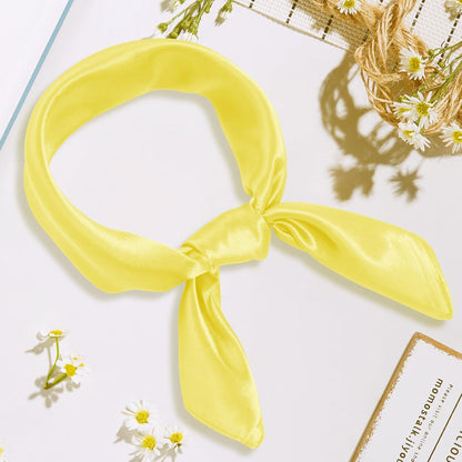 Chiffon Scarf Square Satin Neck Scarf Handkerchief 23.6 inch | Neck Scarf Silk Scarves for Halloween Retro Women Men Girls Boys Costume Accessories