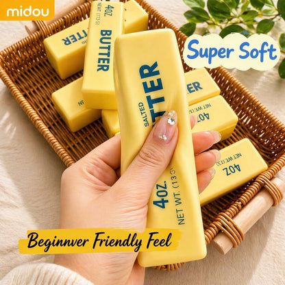 Slow Rising Dumpling Squishy Butter Squeeze Toy Sensory Stress Relief Squishies Soft & Stretchy Fidget Toys for Anxiety Relief Party Favors 1Pcs with Smile Face