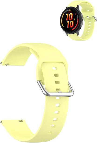 Bands for Garmin Bounce 2 Kids Smartwatch,Sport quick-release Silicone Band for Garmin Bounce 2 Smart Watch,Soft Lightweight & Ventilated Comfort Replacement Strap,Adjustable Wristband,Yellow