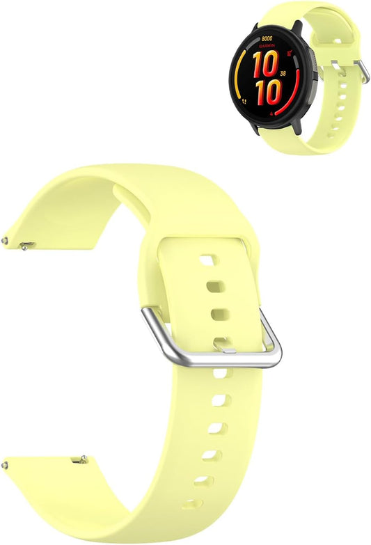Bands for Garmin Bounce 2 Kids Smartwatch,Sport quick-release Silicone Band for Garmin Bounce 2 Smart Watch,Soft Lightweight & Ventilated Comfort Replacement Strap,Adjustable Wristband,Yellow