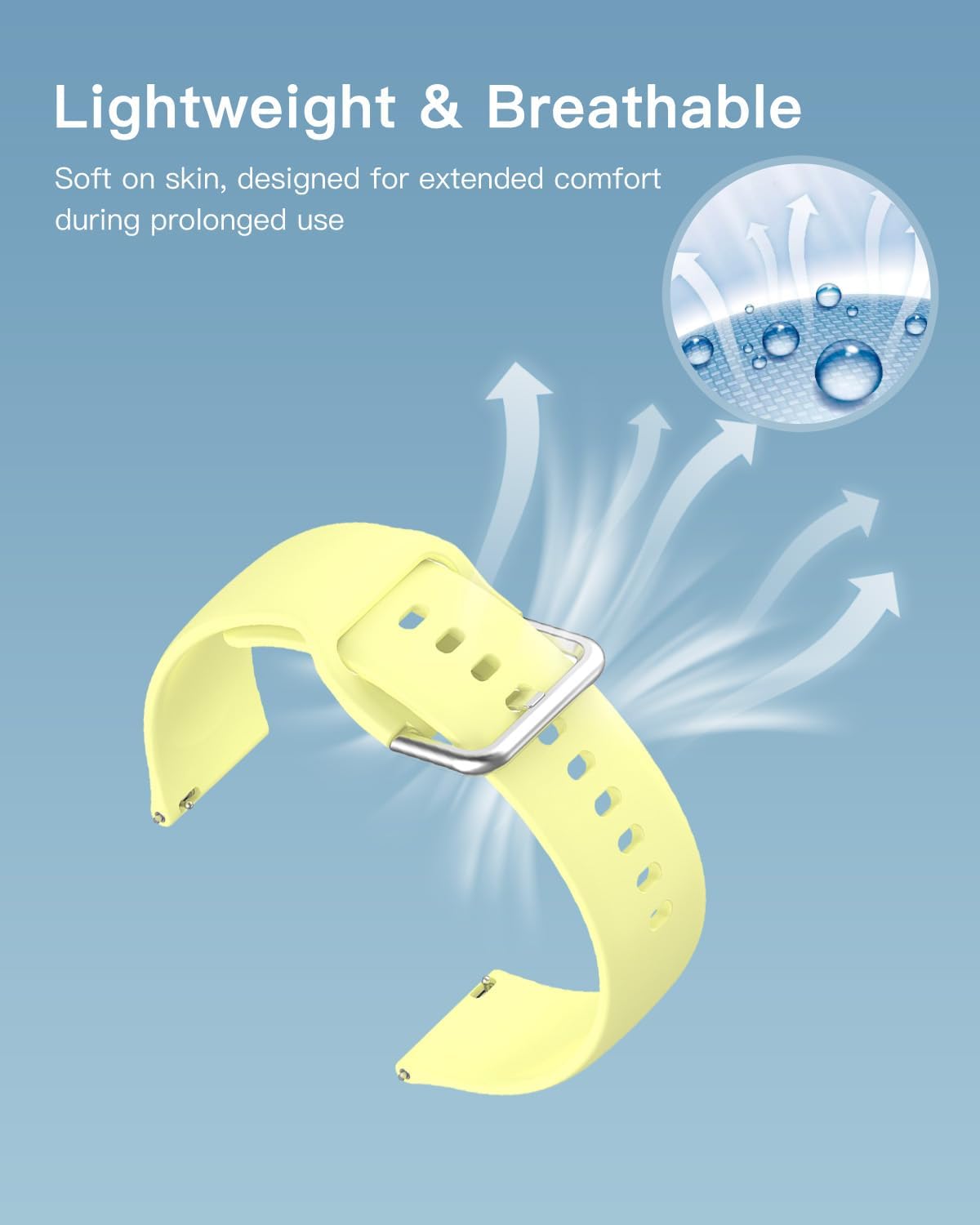 Bands for Garmin Bounce 2 Kids Smartwatch,Sport quick-release Silicone Band for Garmin Bounce 2 Smart Watch,Soft Lightweight & Ventilated Comfort Replacement Strap,Adjustable Wristband,Yellow