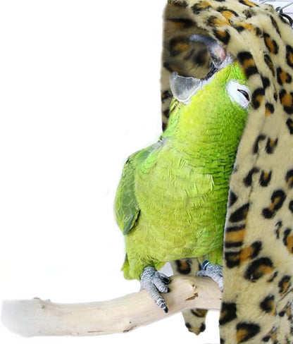 Bird Blanket for Cage, Corner Fleece Bed for Birds, Cozy Bird Warmer, Parrot House for Cage, Cuddle Nest Hanging Toy for Lovebirds Parakeet (Yellow, Medium)
