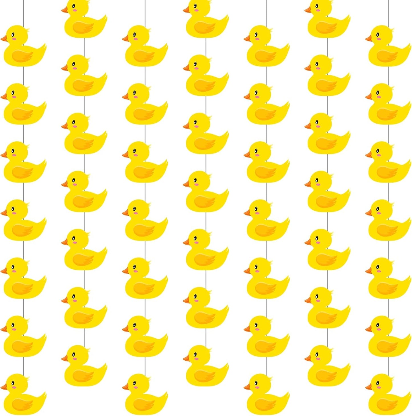 8 Pcs Duck Hanging Decoration Duck Garland Banner Cute Yellow Banner for Birthday Party Baby Showers Decoration Supplies Photo Booth Props