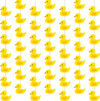 8 Pcs Duck Hanging Decoration Duck Garland Banner Cute Yellow Banner for Birthday Party Baby Showers Decoration Supplies Photo Booth Props