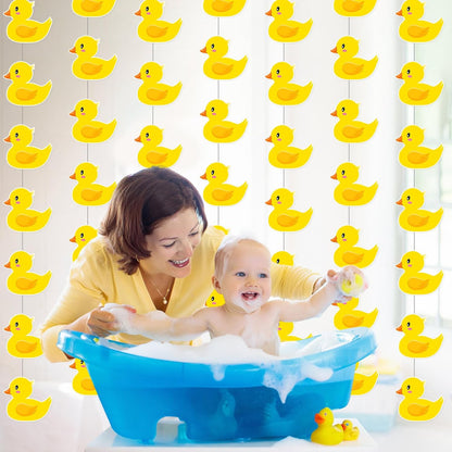 8 Pcs Duck Hanging Decoration Duck Garland Banner Cute Yellow Banner for Birthday Party Baby Showers Decoration Supplies Photo Booth Props