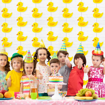 8 Pcs Duck Hanging Decoration Duck Garland Banner Cute Yellow Banner for Birthday Party Baby Showers Decoration Supplies Photo Booth Props