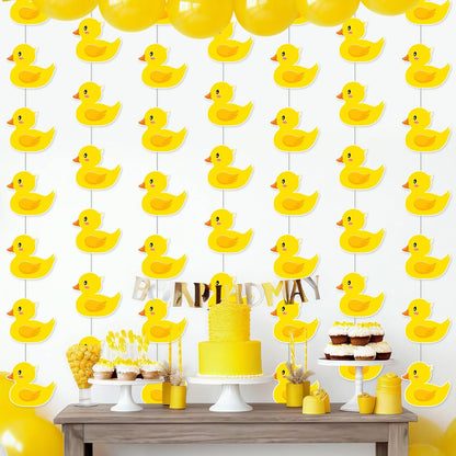 8 Pcs Duck Hanging Decoration Duck Garland Banner Cute Yellow Banner for Birthday Party Baby Showers Decoration Supplies Photo Booth Props