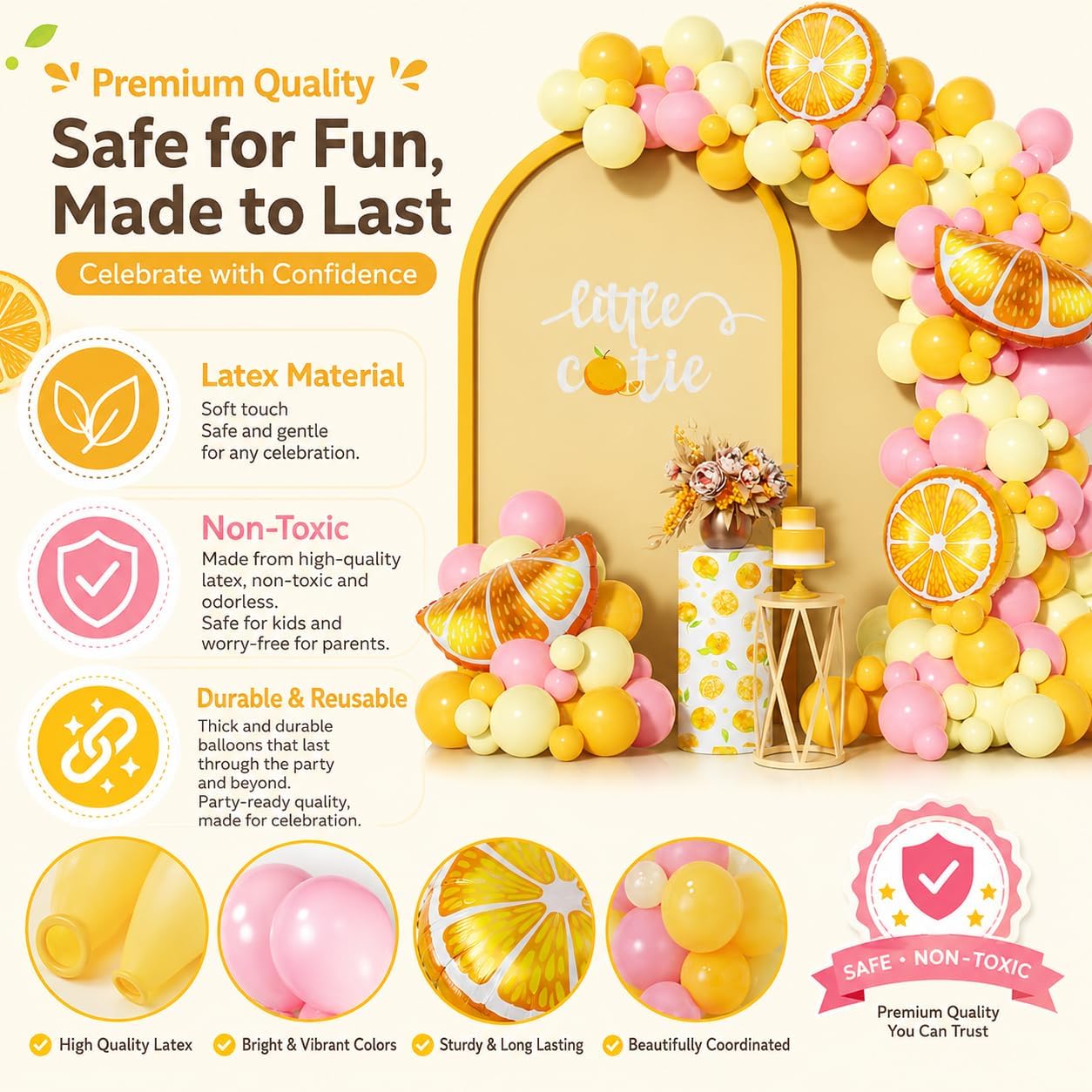 143Pcs Lemon Pink and Yellow Balloon Arch Kit,Lemonade Birthday Decor | for Main Squeeze, Lemon Baby Shower, Bridal Shower, Sunflower, Sunshine theme Party Decorations
