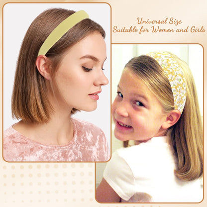 7 Pack Yellow Headbands for Women Girls Headbands Fashion Non Slip Hairbands Cute Hair Accessories Multi-style Headband Pack