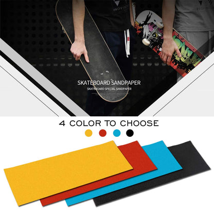 Skateboard Grip Tape, 9×33 Inch Anti Slip Grip Tape Waterproof Outdoor Skateboards Sticker for Stairs Skateboards Scooters, Easy to Cut(Yellow)