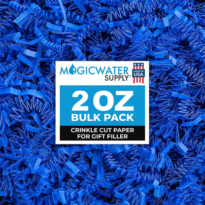 Crinkle Cut Paper for Gift Baskets - 2 oz - Sky Blue | Perfect for Shredded Paper Filler, Basket Filler, Bridesmaid Gifts, and Christmas Stuffers – Ideal for All Occasions