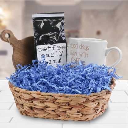 Crinkle Cut Paper for Gift Baskets - 2 oz - Sky Blue | Perfect for Shredded Paper Filler, Basket Filler, Bridesmaid Gifts, and Christmas Stuffers – Ideal for All Occasions