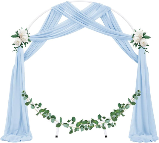 Wedding Arch Draping Fabric Sheer Chiffon Curtain Drape Wedding Party Decor | 1 Panel 29" x 19Ft 6 Yards for Outdoor Ceremony Birthday Baby Shower Holiday Home Decoration Yellow Gold