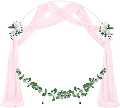 Wedding Arch Draping Fabric Sheer Chiffon Curtain Drape Wedding Party Decor | 1 Panel 29" x 19Ft 6 Yards for Outdoor Ceremony Birthday Baby Shower Holiday Home Decoration Yellow Gold